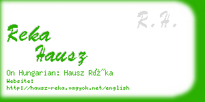 reka hausz business card